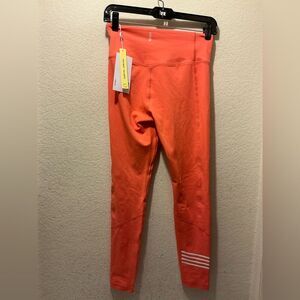 NWT LILYBOD High Waist Leggings In bright corral and bright white